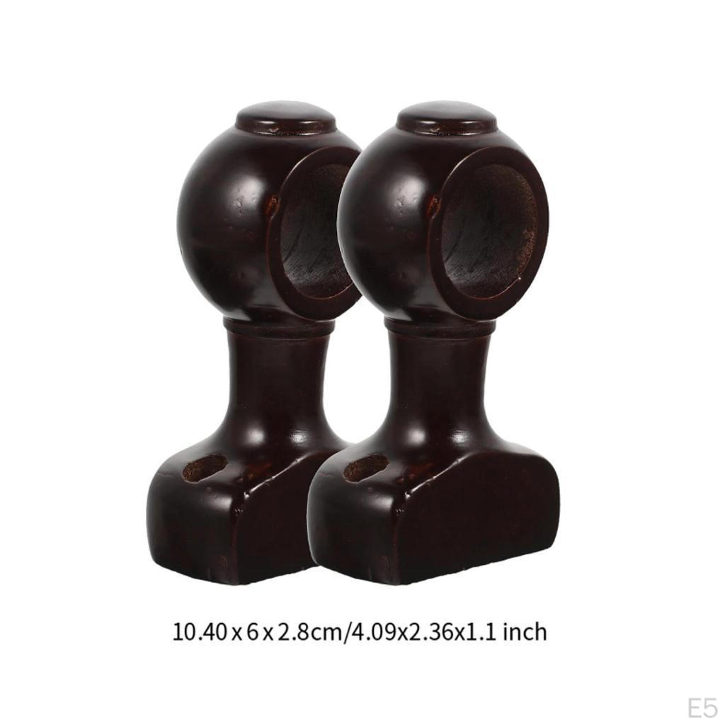 2 Pieces Curtain Rod Bracket Heavy Duty with Random Color Screw Accessory Wall Mount