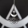 Gothic Moth Pendant Wicca Moon Phase Necklace