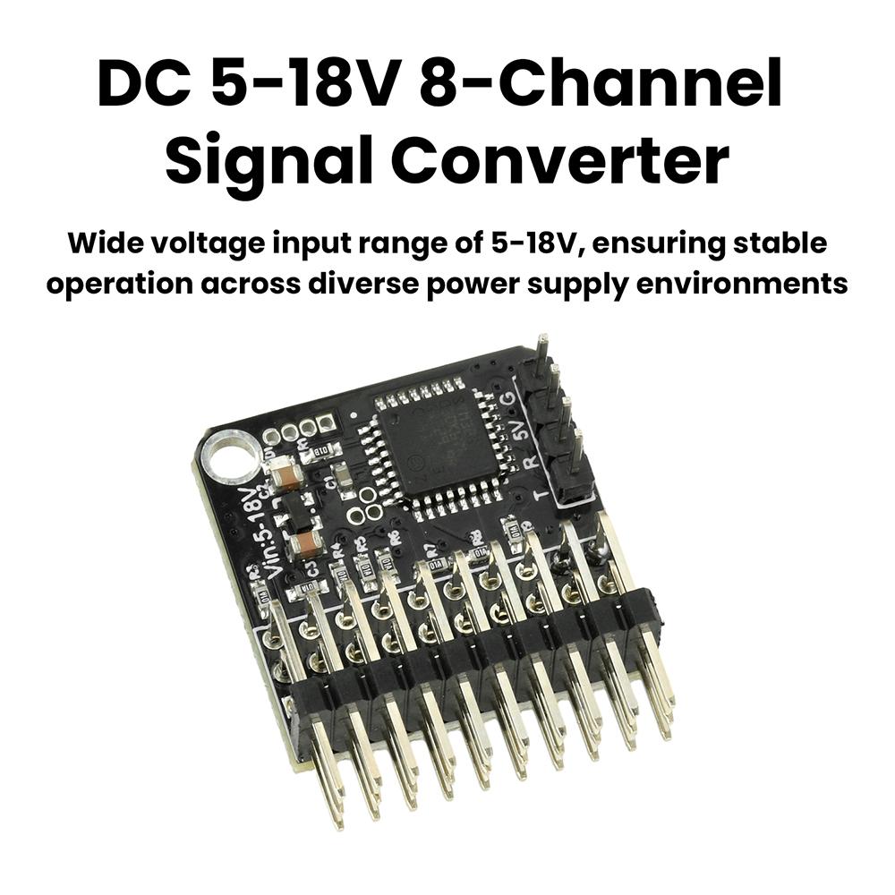 DC 5-18V 8-Channel Signal Converter PWM Conversion Module CRSF/PWM/SBUS/PPM Signal Conversion For FPV Drone Receiver
