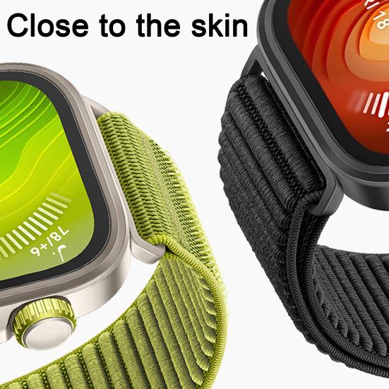 Watch Strap Stretchy Nylon Wristband Solid Color Soft Breathable Replacement Watch Strap