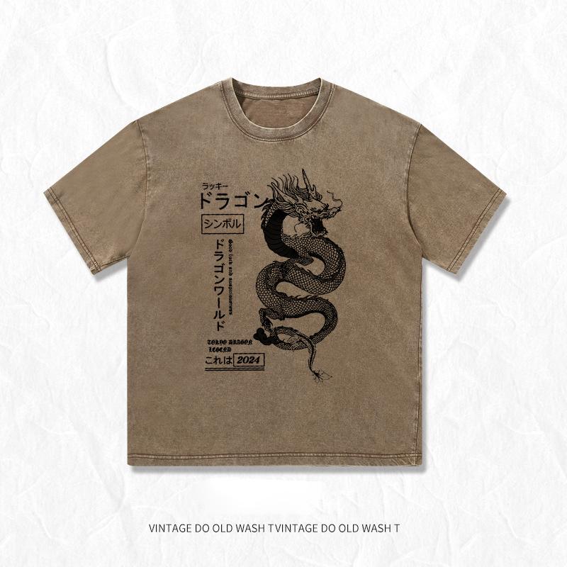 Men s Women Summer Washed Vintage T-Shirts Street Hip HopPunk T Shirt Harajuku Casual Cotton Short Sleeve TShirts Tops Tees XS