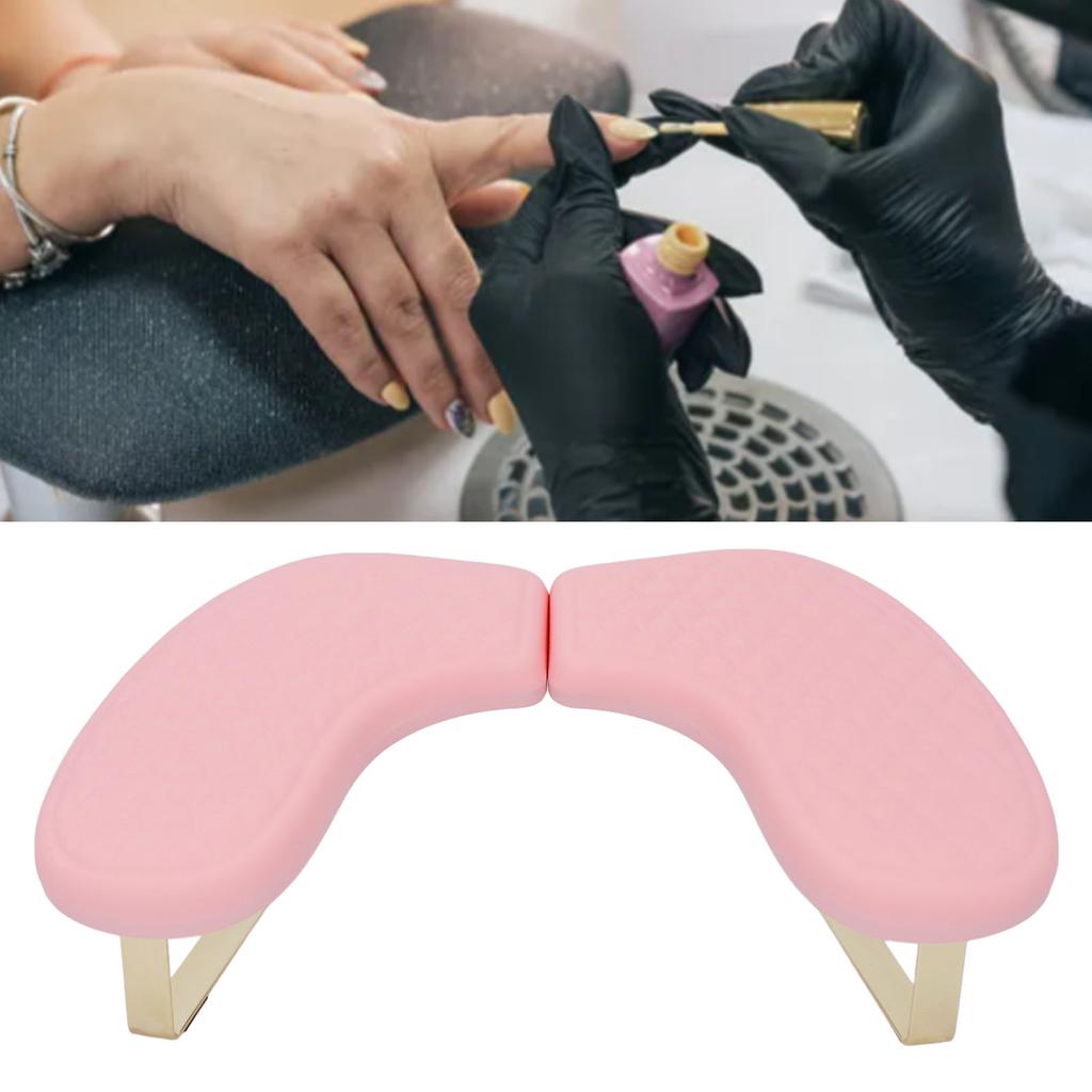 Nail Arm Rest for Nail Tech Detachable U Shape Soft PU Folding Manicure Hand Rest for Salon Home