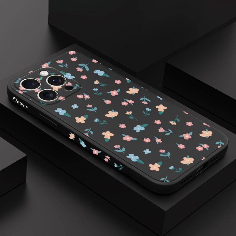 Drunk Fallen Flowers Phone Case For iPhone 17 16 16e 15 14 13 Plus Pro Max Mini Silicone Cover
