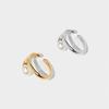 French Light Luxury Retro Brass Plated 18K Real Gold Inlaid Pearl Ear Bone Clip Earrings Niche Exquisite Ear Clip