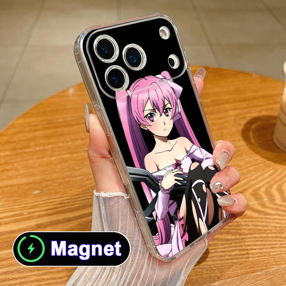 Coque de téléphone Mine Akame Ga Kill pour iPhone 17 16 15 14 13 12 11 Air Pro Max Plus Mini Housse Souple en TPU Transparente Magsafe
