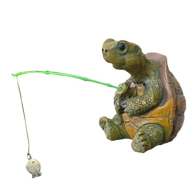 

Fairys Garden Statues Table Centrepieces Miniature Fishing Turtles Figurines Decorations for Patios Yard Lawn Ornament 1