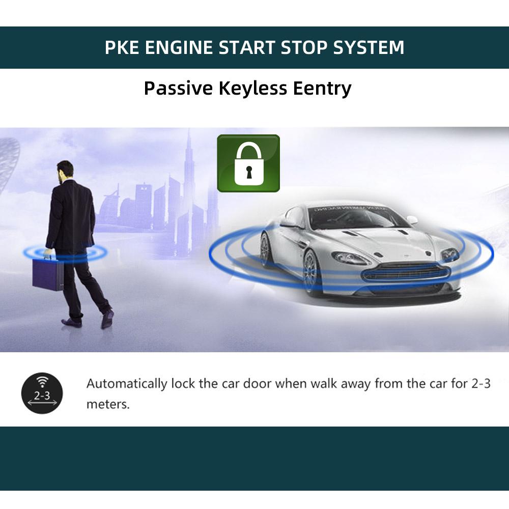 Universal Car Alarm Passive Keyless One Button Starter System Remote Control Set