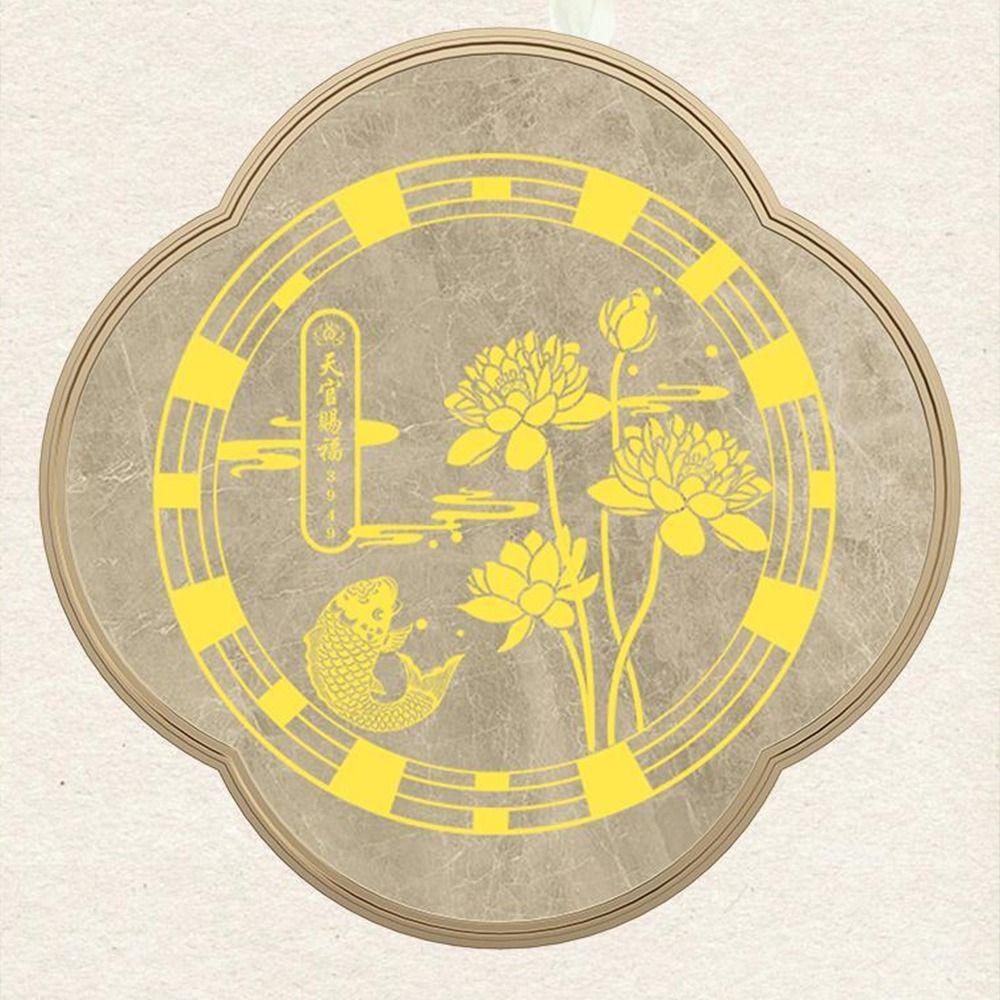 Lotus Flower Design Lily Lotus Decal 6CM Metal Decal Door Decoration Lotus Sticker  Kitchen Sink