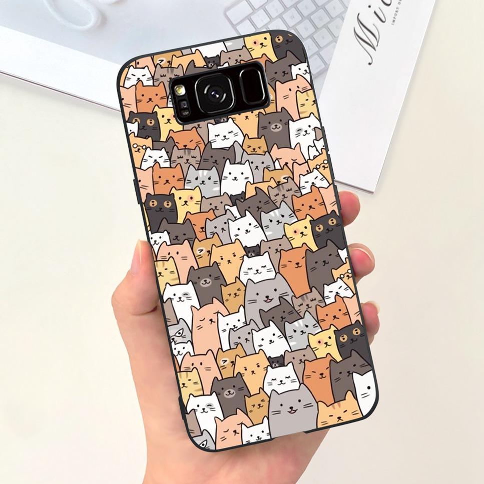 For Samsung Galaxy S8+ 6.2" Case Space Planet Cute Cat Soft Silicone Cover For Samsung S8+ S8 Plus S8 Bumper Phone Case Fundas