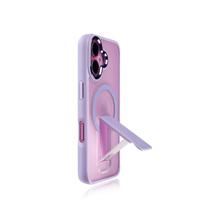 

For iPhone 17 Pro Max Case Titan Gray Magnetic Kickstand Shockproof Compatible with iPhone 16 15 14 13 12 11 iPhone 16 Pro Max фіолетовий