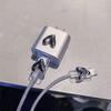 Silver Heart Apple 15 Pro Max Data Cable Protective Cover for iPhone 14 - 20W Fast Charging Soft Shell