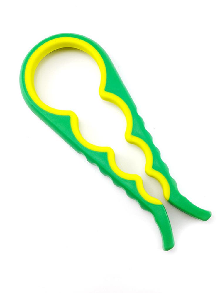 

Can Opener Household Kitchen Small Tool Anti Slip and Labor Saving Lid Opener Universal and Simple Bottle Opener Cap Screw зелёный