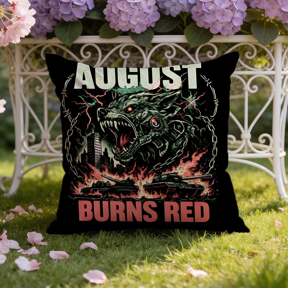 A-August B-Burns Red Band Cushion Cover Home & Car Dual-Scene Pillow Cover: Reversible for Premium Comfort
