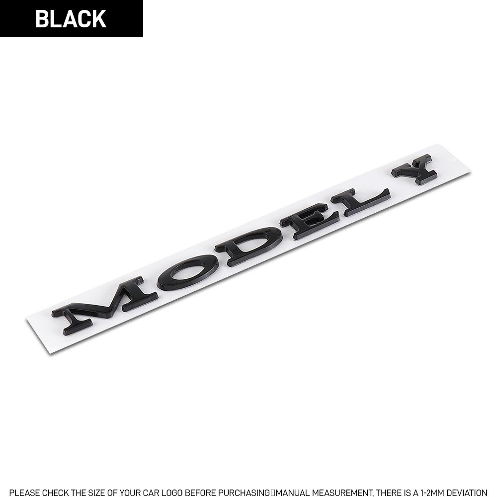 3D ABS Silver Red Black Logo Model Y X S Emblem Letters Nameplate Car Rear Trunk Badge Decal For Tesla Accessories
