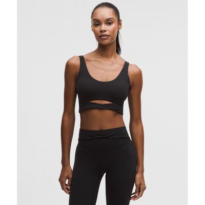 Nulu Twist Front SCoop NeCk Bra  Light Support  B C Cup BlaCk