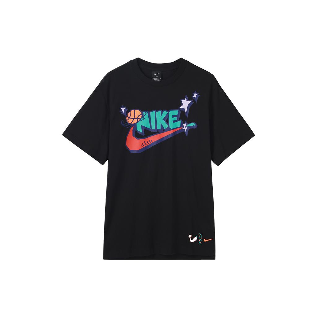Nike T Shirts Men's Black Crew Neck Moderate Straight Fit CD1307-010