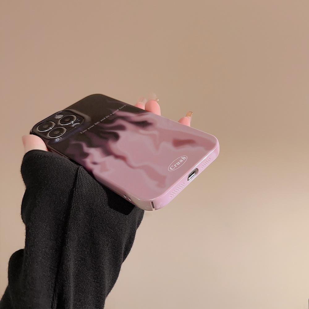 Art Purple Flame Case for iPhone 13 iPhone 15 iPhone 16 Pro Max
