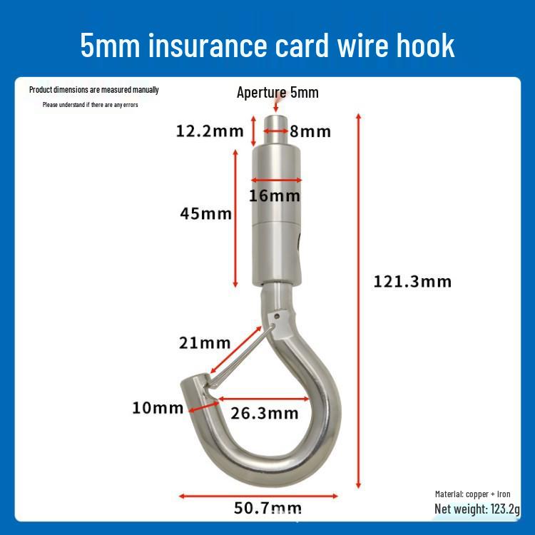 Steel Wire Rope Safety Lock Hook - Secure Picture Hanging & Marine Accessories