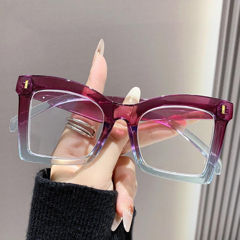 Oversized Leopard Reading Eye Glasses Women Myopia Customize Prescription Optical Anti Blue Light Frames Presbyopia 1.0 To 4.0