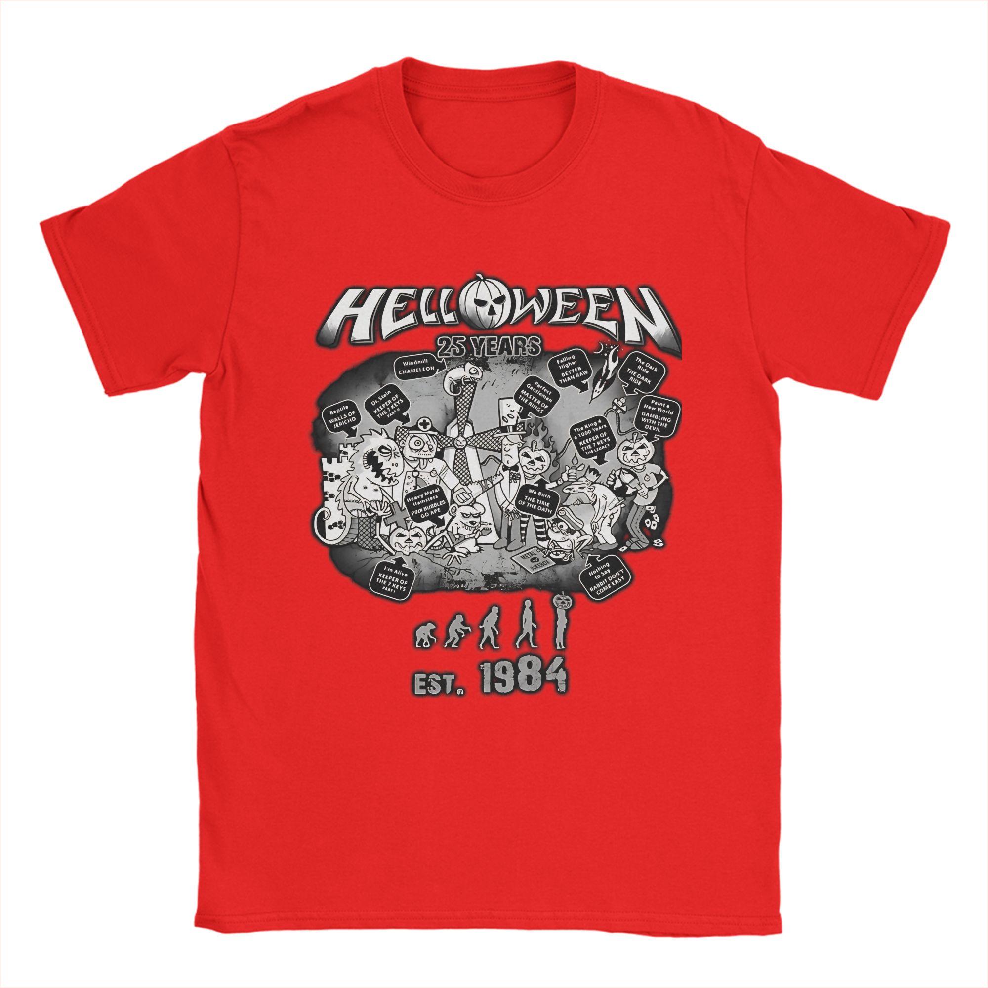

Helloween Is A Power Metal T-Shirt Beach Cotton T-Shirts For Unisex Fashion Casual Tshirt Short-Sleeve Y2K Fun Top Tees S