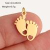 5 Pièces Breloques Empreinte de Pied/Cœur/Ballon à Air pour Bébé Acier Inoxydable Pendentifs d'Amour DIY Bijoux Inaltérables pour Collier Boucle d'Oreille