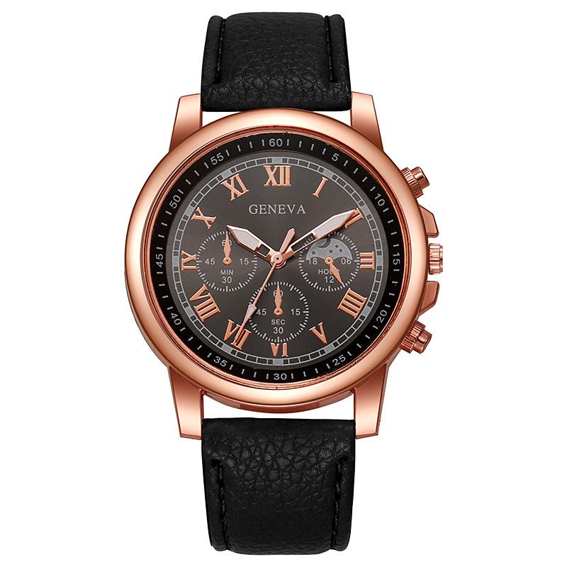 

Stylish and Casual High Quality Ladies Colorful Gold Dial Leather Strap Full Diamond Watch Student Girl Simple Vintage Clock