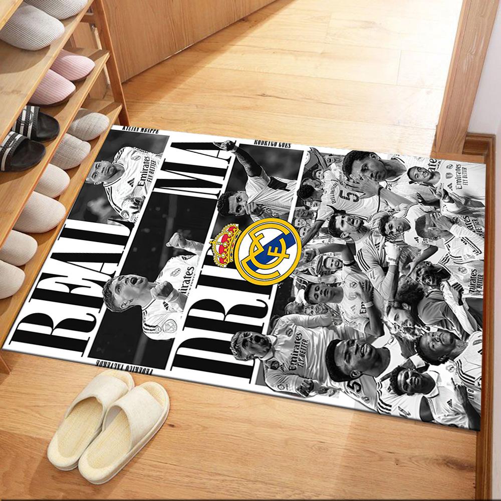 Real Madrid Bodenteppich Büroteppich Design Für Arbeitszimmer Schlafsaal Flur Spielzimmer Antirutsch Teppich Büro Heimdeko Spirituelles Geschenk