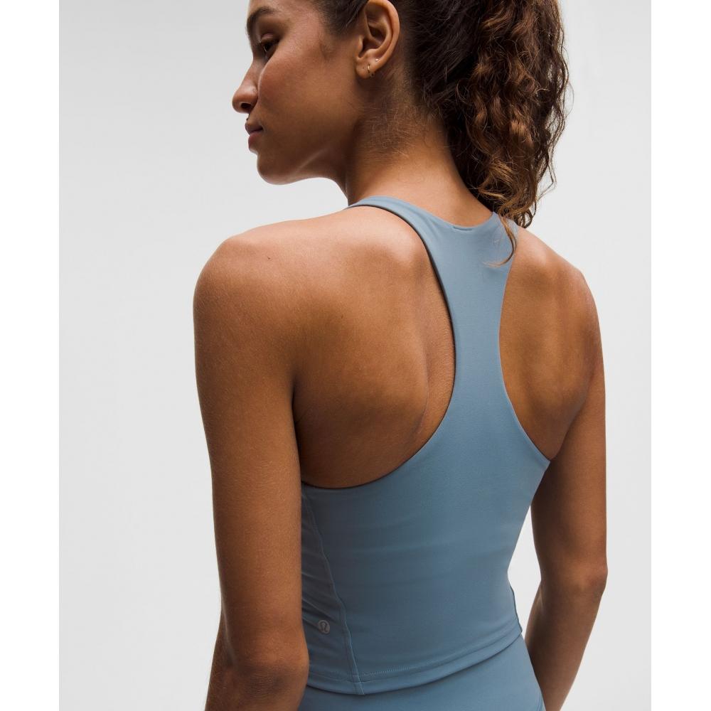 Lululemon Wunder Train RaCerBaCk Tank Top  Medium Support  B C Cup Steel Blue