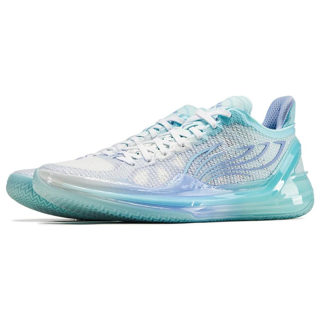 Li-Ning Razor 4 V2 Qinglian Odpružené Protiskluzové Lehké Responzivní Nízké Profesionální Basketbalové Boty Pánské Tenisky Modrofialové ABAU037-1