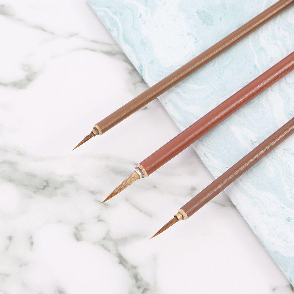3pcs Chinese Calligraphy Painting Paint Brush Hook Line Pen Art Stationary Drawing Supplies