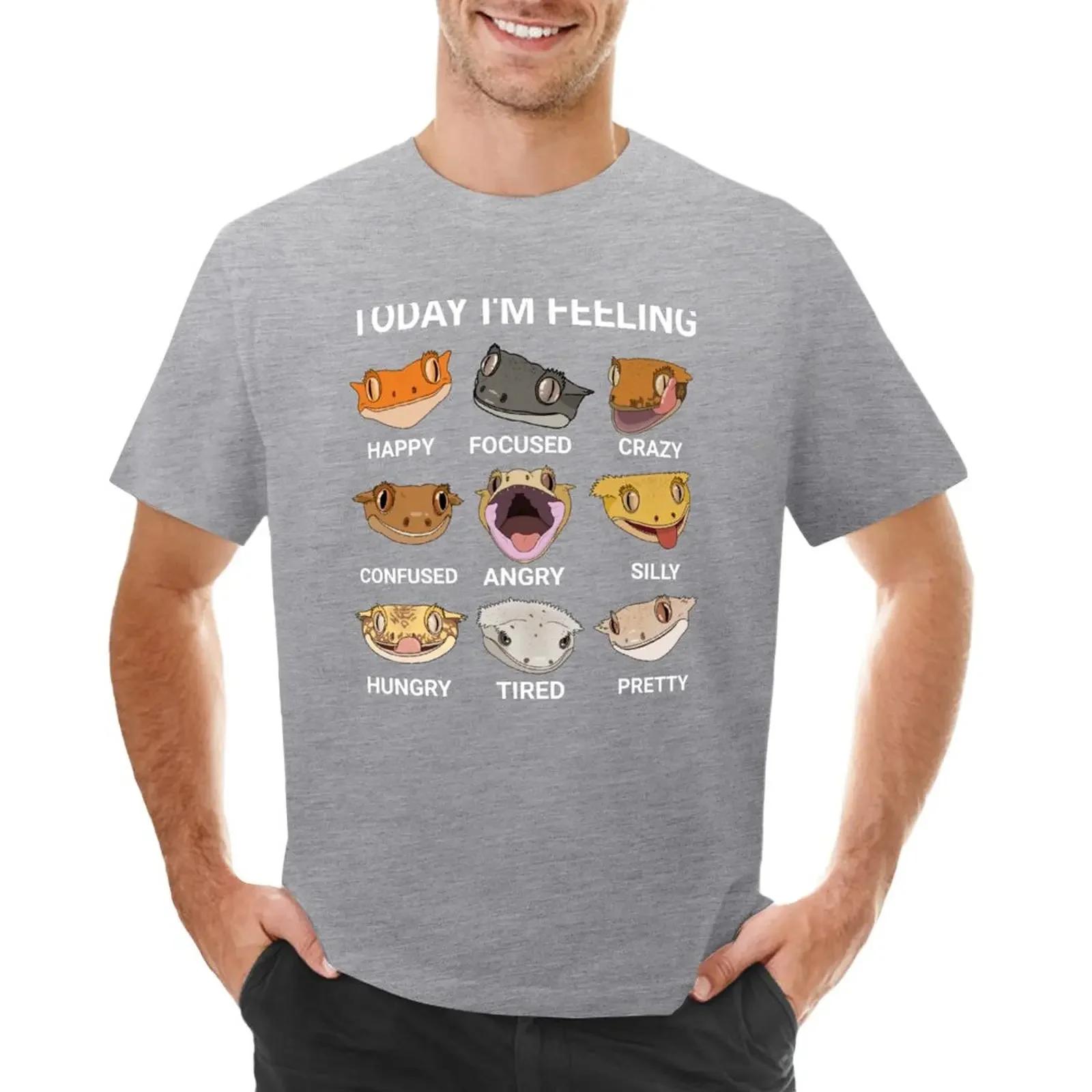 Today Im Feeling Crested Gecko TShirt plain summer clothes aesthetic clothes plus sizes mens t shirts pack S
