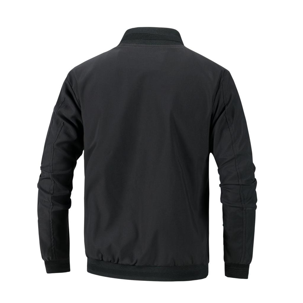 Casual Men Jackets Spring Autumn Solid Man Coats Baseball Collar Streetwear Windbreaker Zipper Coat