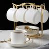European Ceramic Coffee Cup & Saucer Set