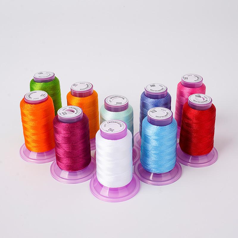 New Embroidery Thread 24 Colors 120D High-brightness Polyester Embroidery Thread 300 Yards Household Color Handmade Embroidery Thread Set