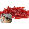 200pcs Artificial Worm Lure for Trout Rubber Fishing Lure Red Worm Earthworm Baits Fishing Tackle Accessory Soft Baits