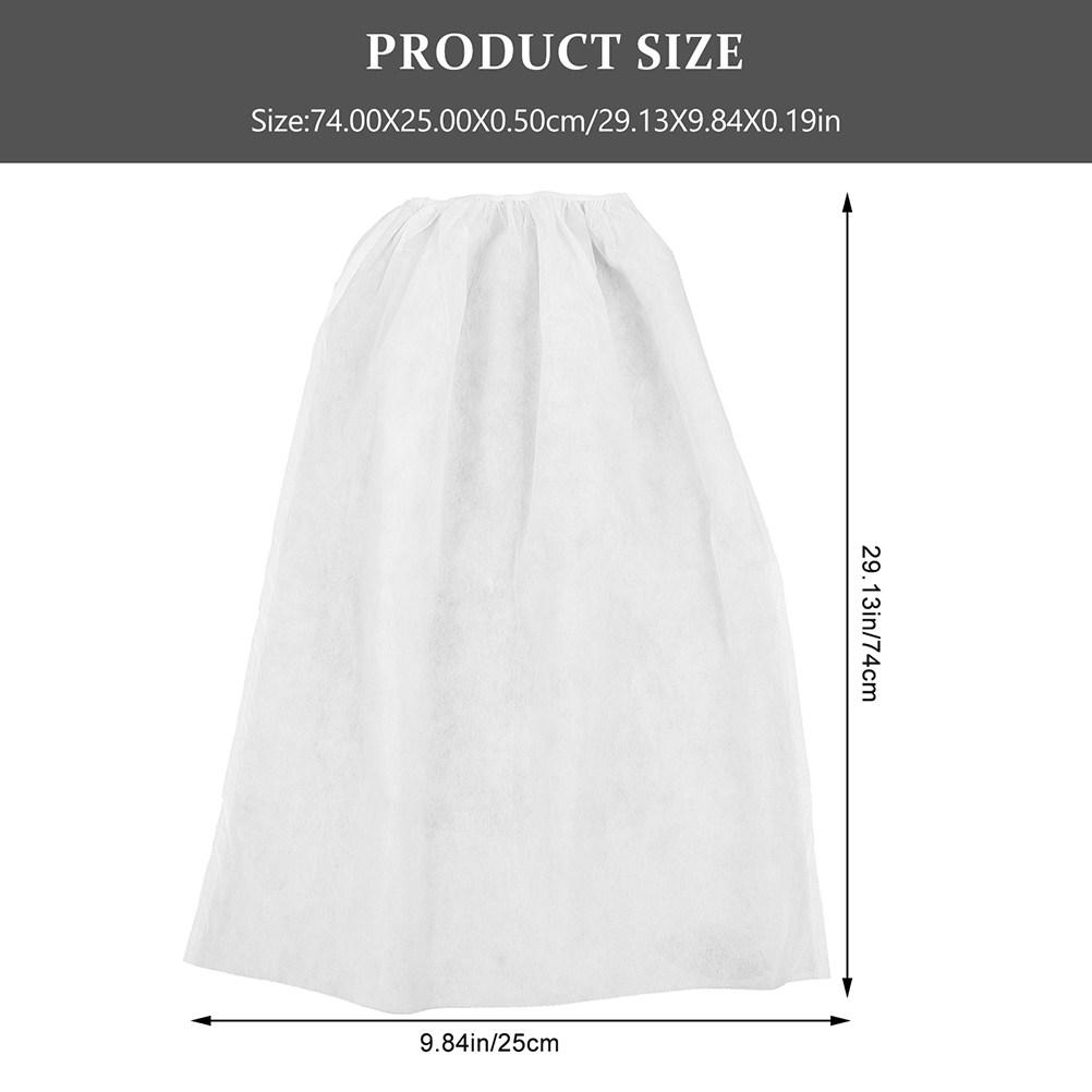 12Pcs High-Quality Thick Non-Woven Disposable Bath Skirts Women Spa Wrap Salon Body Skirt Comfortable One-Time Use Multi-Purpose белый