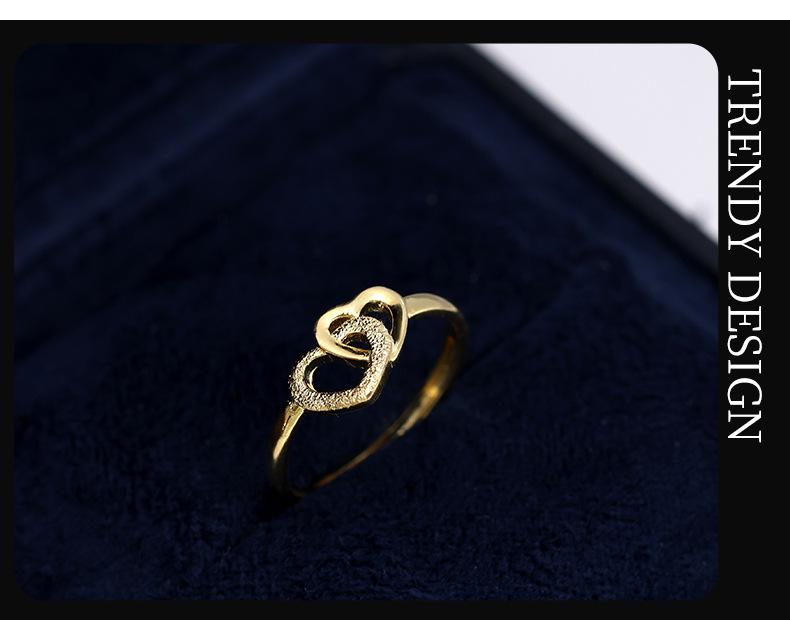 Banyan Tree S925 Silver Heart-to-Heart Double Love Ring for Women - Simple, Versatile, High-End Gift.