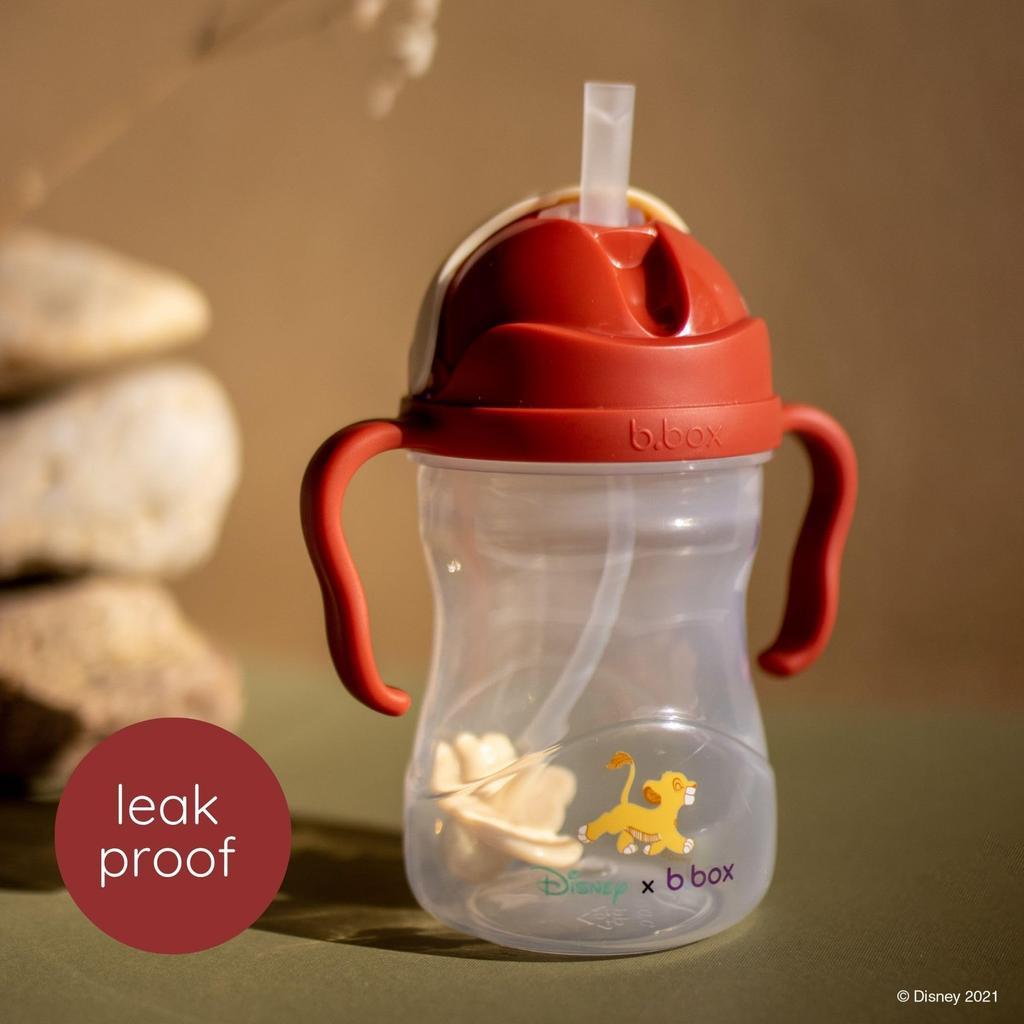 Straw Drink from Any Baby Gift Sippy 1 B.box Leak-Proof Mug, Angle, [Authentic B.box Product] [Disney Cup] (Lion King, Cup)