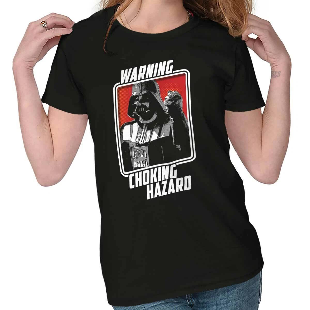 Funny Sci Fi Movie Warning Choking Hazard Womens Top Junior Graphic Tee XS