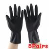 Heavy Duty Latex Gloves Multi-purpose Kitchen Dishwashing Scrub Gloves Household Non-slip Wear-Resistant Black Work Latex Gloves