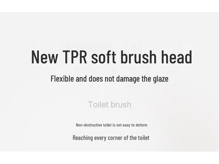 Wall-Mounted No Dead Angle Toilet Brush with Long Handle - Complete Bathroom Cleaning Set