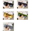 1Pc  Oversized Square Sunglasses Children Retro Mirror Lens Eyewear Shades Uv400 Protection Punk Sun Glasses