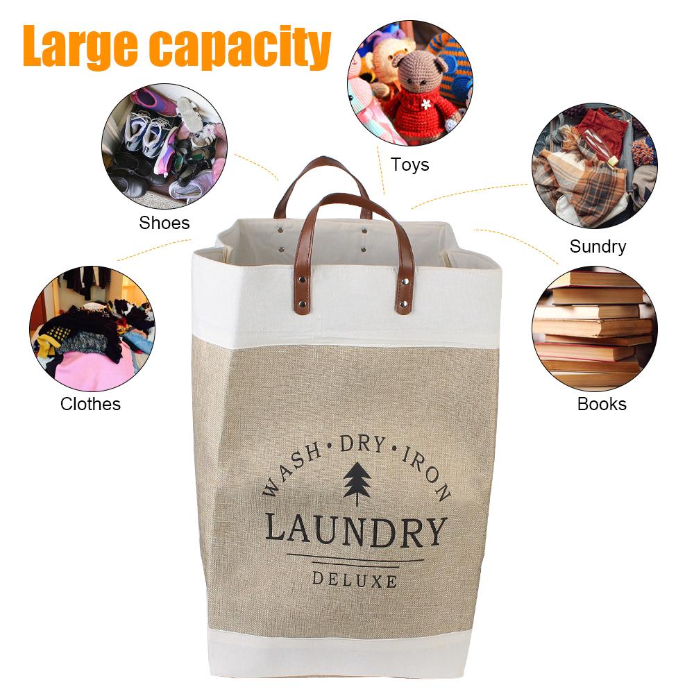 Printed Foldable Storage 1PC Collapsible Organizer Waterproof Sorter Basket Bin Sundries Laundry Basket Dirty Clothes Hamper