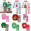 Christmas Children Autumn Pajamas Set Multiple Patterns Cotton Blend Clothing