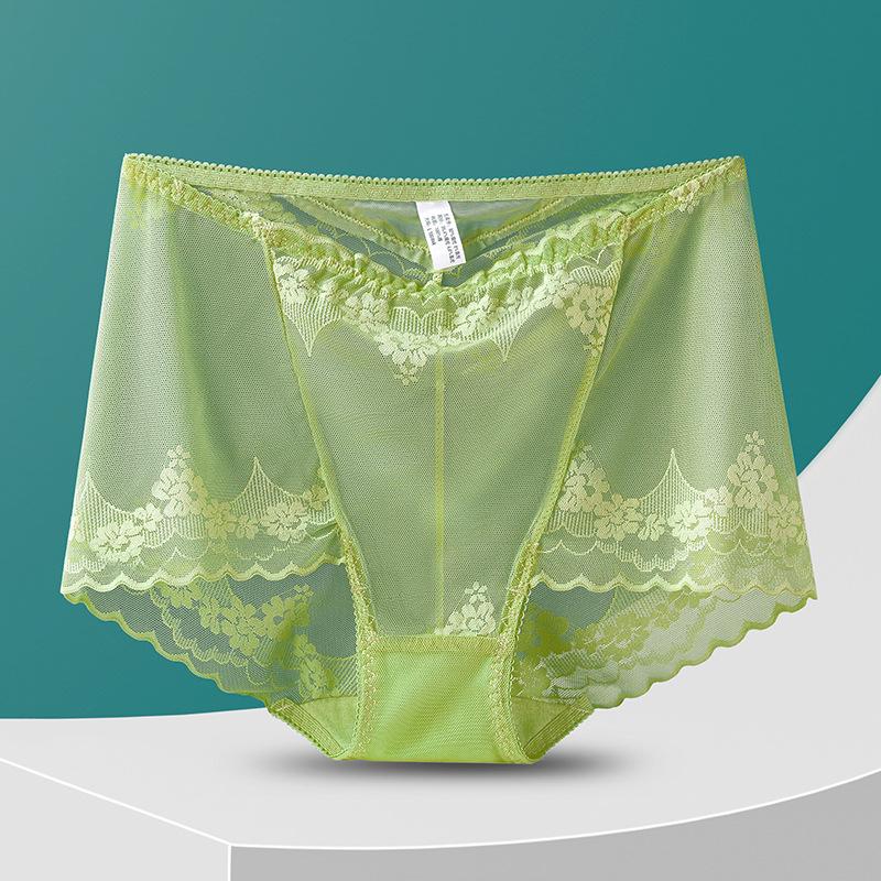 

Кружевные женские бесшовные трусики с высокой талией и контролем живота - Большой размер, Дышащие XXL
