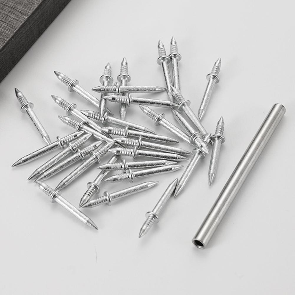 100pcs Carbon Steel Nails For Seamless Baseboard Installation High Strength Single Head Two-Way Hardware Non-Marking Nails
