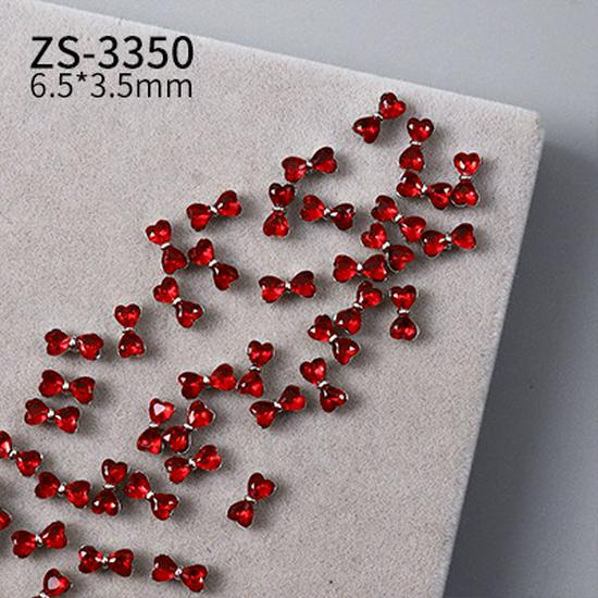 Luxurious Mini Zircon Bow Nail Art Jewelry – Exquisite French Design