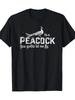 Men's 100% Relaxed Fit T-Shirt - I'm A Peacock You Gotta Let Me Fly Bold White Peacock & Male Symb