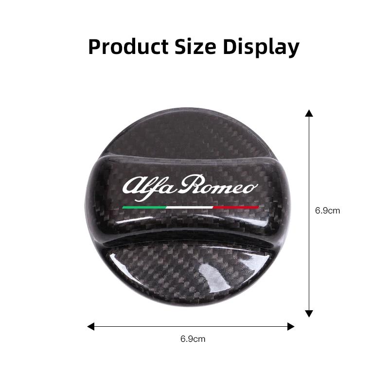 Car Stickers For Alfa Romeo Car Carbon Fibrer Fuel Tank Cap Protection Cover Sticker Interior Accessorie For Alfa Romeo 4C 159 1