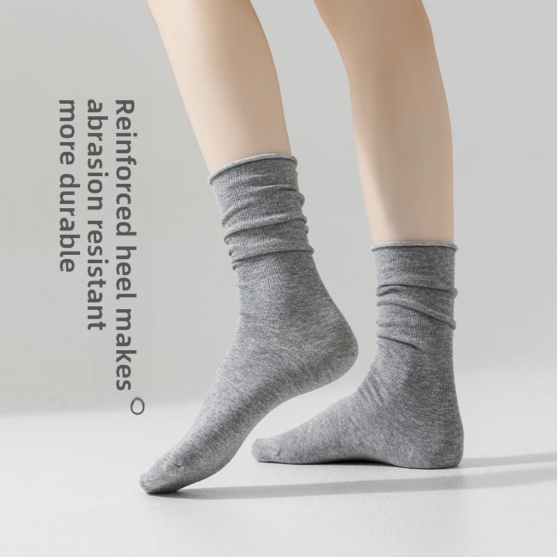 5 Perechi Șosete Puf Tub Mediu Șosete cu Degete Libere Șosete Subțiri de Vară pentru Femei Ciorapi Respirabili Simpli